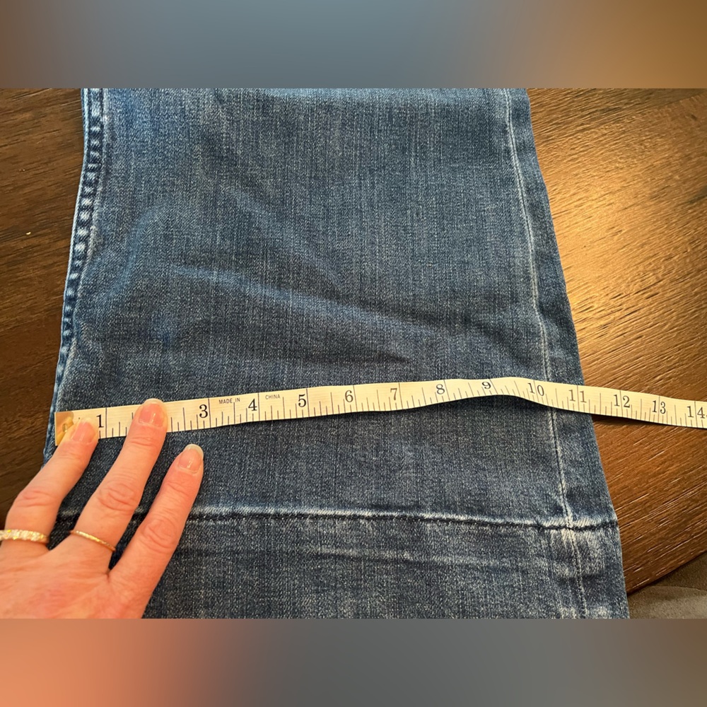 Anthropologie NWT 23 T Reworked High Rise Cropped Flare Pilcro Jeans - Blue! - Picture 9 of 12
